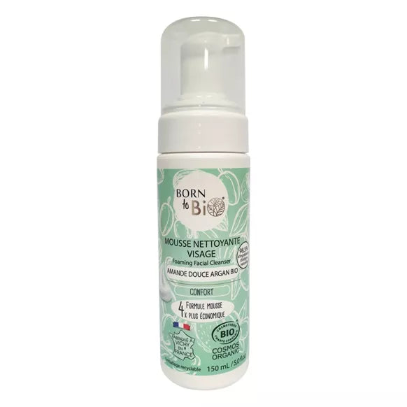 Mousse nettoyante visage de la marque Born To Bio