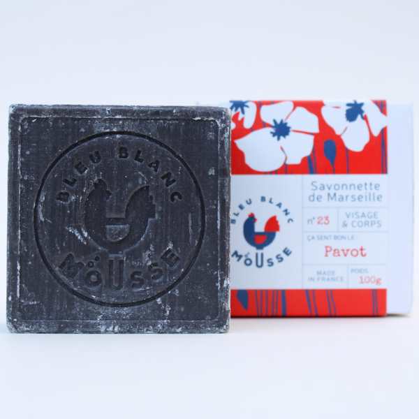 Savon visage et corps au Pavot de la marque Bleu Blanc Mousse