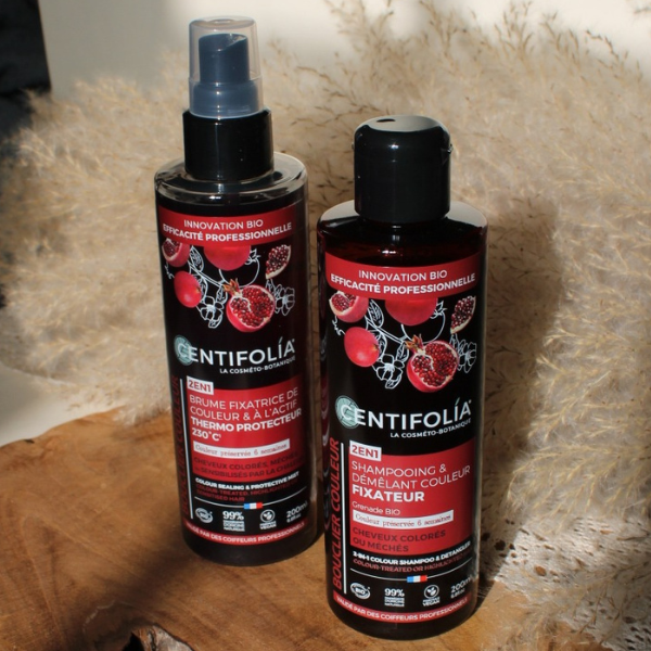Brume fixatrice de couleur et a l'actif thermo protecteur de la marque Centifolia