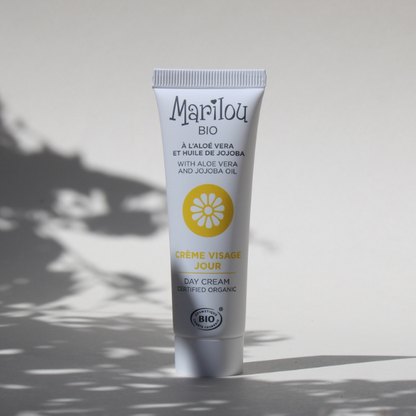 Crème Visage Jour à l'Aloé Vera et Huile de Jojoba de la marque Marilou Bio