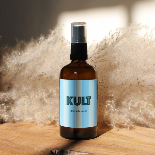 Brume parfumée pour la maison fleur de coton de la marque Kult Collection