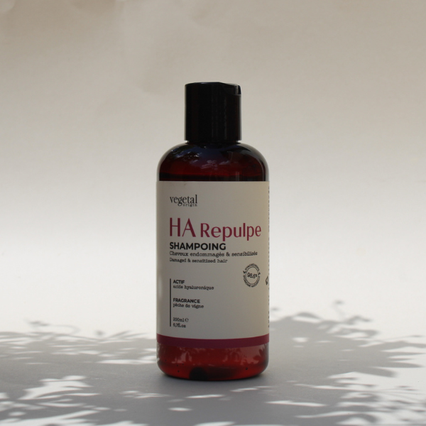 Shampoing HA Repulpe – Cheveux très Sensibilisés POUR LES CHEVEUX ULTRA-SENSIBILISÉS ET/OU CHIMIQUEMENT ENDOMMAGÉS