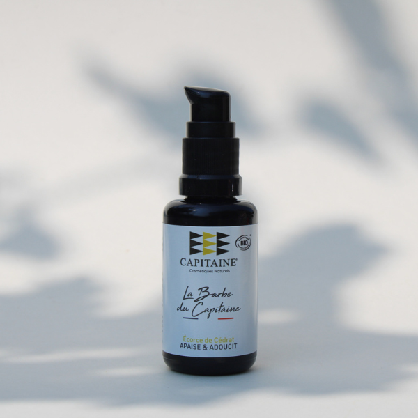 Huile de barbe bio - Ecorce de Cédrat - Apaise & Adoucit - Capitaine Cosmétiques - Made In France