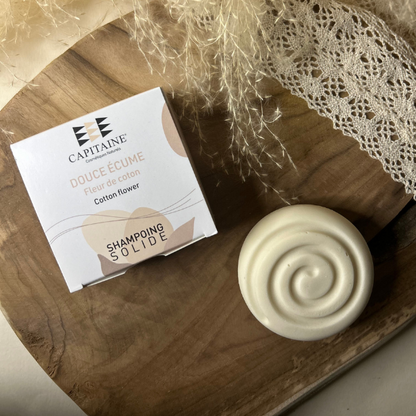 Shampoing solide - Fleur de Coton - Pour toute la famille - Capitaine Cosmétiques - Made In France