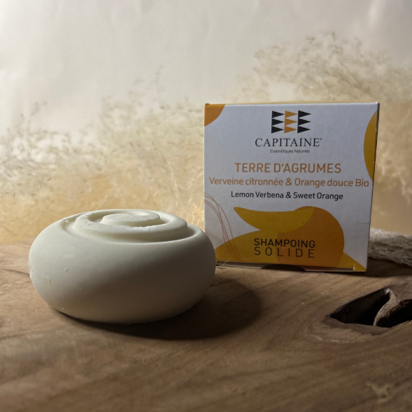 Shampoing solide - Verveine citronnée & Orange douce - Cheveux normaux - Capitaine Cosmétiques - Made In France