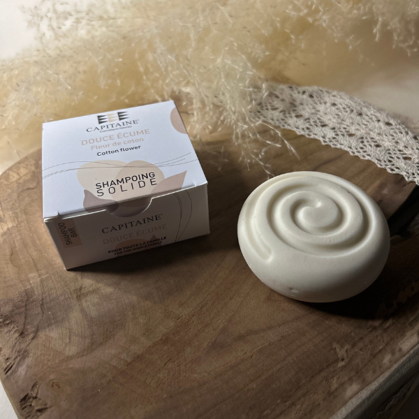 Shampoing solide - Fleur de Coton - Pour toute la famille - Capitaine Cosmétiques - Made In France