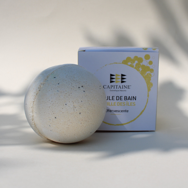 Boule de bain effervescente - Vanille des îles - Capitaine Cosmétique