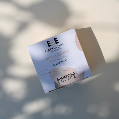 Shampoing solide - Fleur de Coton - Pour toute la famille - Capitaine Cosmétiques - Made In France