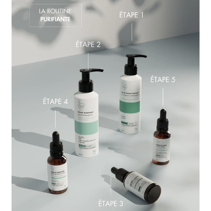 Un sérum qui rééquilibre la peau et diminue les imperfections.