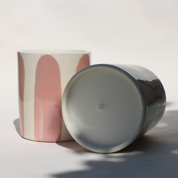 Bougie céramique émaillée parfum Figue & Fleurs d'abricotier fabriqué à la main en France
