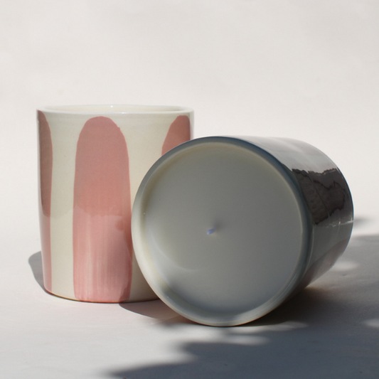 Bougie céramique émaillée parfum Figue & Fleurs d'abricotier fabriqué à la main en France