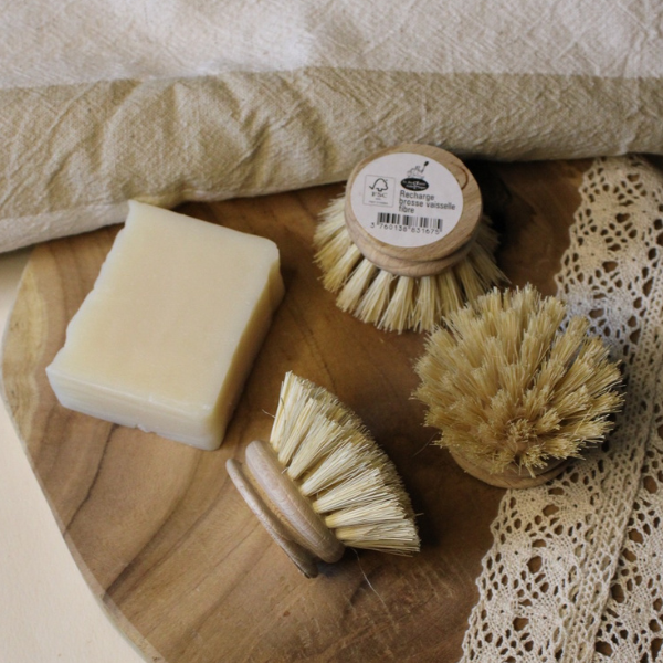 Recharge brosse vaisselle en bois