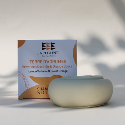 Shampoing solide - Verveine citronnée & Orange douce - Cheveux normaux - Capitaine Cosmétiques - Made In France