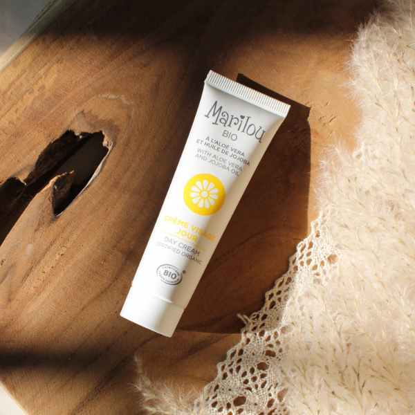 Crème Visage Jour à l'Aloé Vera et Huile de Jojoba de la marque Marilou Bio