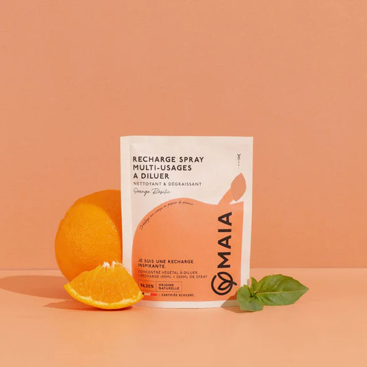 Recharge spray multi-usages à diluer - Orange Basilic de la marque Maia Home