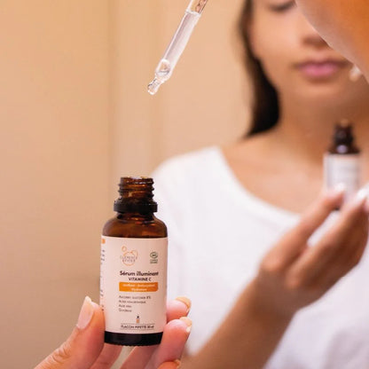 Sérum illuminant Vitamine C + Acide hyaluronique - 100% d'origine naturelle - Made In France - Clémence et Vivien