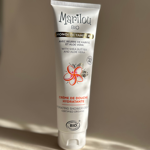 Crème de douche Hydratante à l'Huile de Monoï de Tahiti Bio avec du Beurre de Karité et Aloé Vera de la marque Marilou Bio
